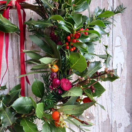 artisan meadow christmas wreath